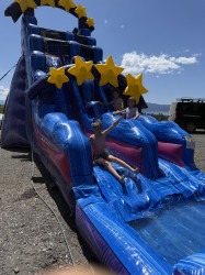 20-foot Galaxy water slide rental set up by our Southern Oregon delivery team